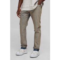 Zerrissene Slim-Fit Jeans - Grau - 36R, Grau von boohooman
