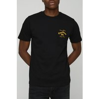 Slim-Fit T-Shirt mit Homme-Stickerei - Schwarz - XS, Schwarz Slim-Fit T-Shirt mit Homme-Stickerei - Schwarz - XS, Schwarz von boohooman