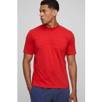 Slim-Fit T-Shirt mit Monaco-Print von boohooman