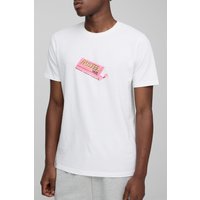 Slim-Fit T-Shirt mit Print - Weiß - XS, Weiß Slim-Fit T-Shirt mit Print - Weiß - XS, Weiß von boohooman
