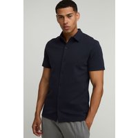 Kurzärmliges Slim-Fit Hemd - Schwarz - S, Schwarz von boohooman