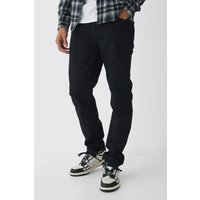 Slim Jeans in True Black - Schwarz - 28R, Schwarz von boohooman