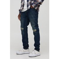 Slim Vintage Jeans mit Riss am Knie - Blau - 34R, Blau Slim Vintage Jeans mit Riss am Knie - Blau - 34R, Blau von boohooman