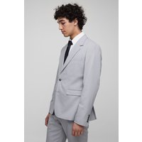 Einreihige Slim-Fit Anzugjacke - Grau - 40, Grau von boohooman