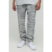 Slim-Fit Jeans mit extremen Rissen - Grau - 30R, Grau von boohooman