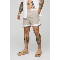 Smarte Badehose mit Kontrast-Einsatz von boohooman