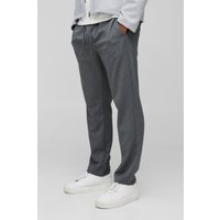 Smarte Jogginghose mit elastischem Bund - Grau - M, Grau von boohooman