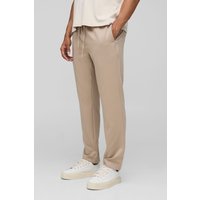 Smarte Jogginghose mit elastischem Bund - Taupe - L, Taupe Smarte Jogginghose mit elastischem Bund - Taupe - L, Taupe von boohooman