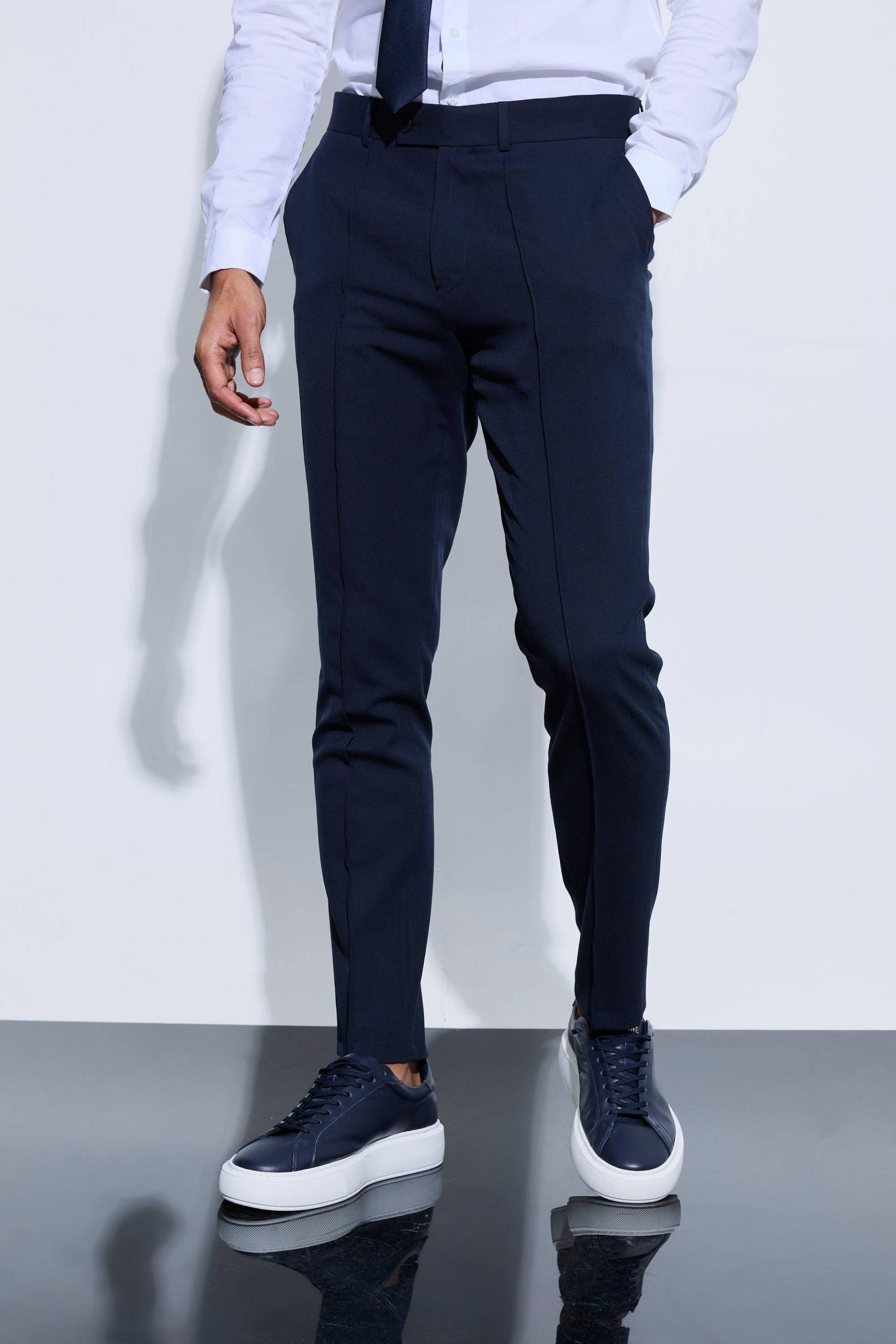 Smarte Slim-Fit Jogginghose - Blau - 34, Blau von boohooman