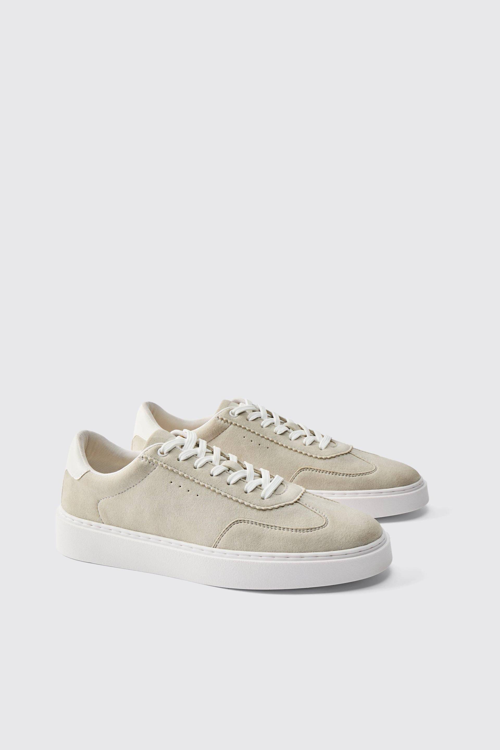 Sneaker mit Wildleder-Einsatz - Grau - 41, Grau von boohooman