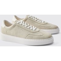 Sneaker mit Wildleder-Einsatz - Grau - 43, Grau von boohooman