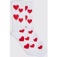 Sport-Socken mit Herz-Print von boohooman