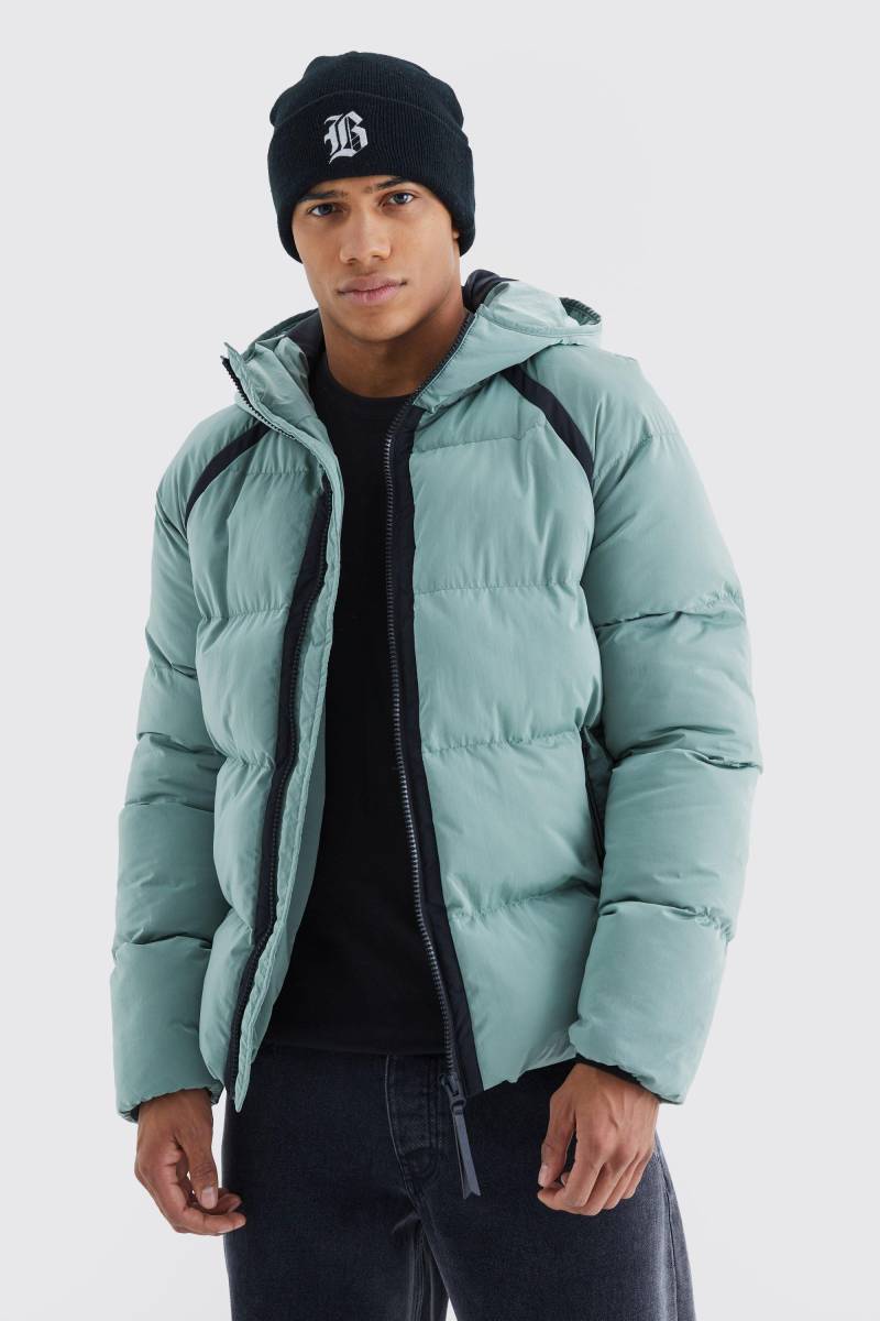 Steppjacke in Knitteroptik - Grün - XS, Grün Steppjacke in Knitteroptik - Grün - XS, Grün von boohooman