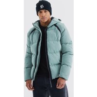 Steppjacke in Knitteroptik - Grün - XS, Grün Steppjacke in Knitteroptik - Grün - XS, Grün von boohooman