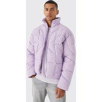 Steppjacke mit Trichterkragen - Lila - XS, Lila von boohooman
