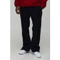 Borg-Jogginghose mit geradem Bein und Man-Stickerei - Schwarz - XS, Schwarz Borg-Jogginghose mit geradem Bein und Man-Stickerei - Schwarz - XS, Schwarz von boohooman