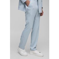 Gerade Anzughose mit Kreuz-Applikation - Blau - M, Blau von boohooman