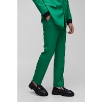 Gerade Anzughose mit Kreuz-Applikation - Grün - L, Grün von boohooman