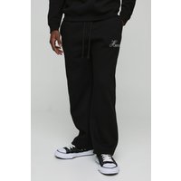 Jogginghose mit geradem Bein und Homme-Stickerei - Schwarz - XS, Schwarz Jogginghose mit geradem Bein und Homme-Stickerei - Schwarz - XS, Schwarz von boohooman