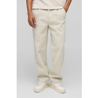 Melton Hose mit geradem Bein - Ecru - XS, Ecru Melton Hose mit geradem Bein - Ecru - XS, Ecru von boohooman