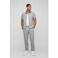 Stretch-Hemd & schmale Hose - Grau - XS, Grau Stretch-Hemd & schmale Hose - Grau - XS, Grau von boohooman