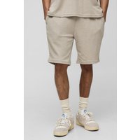 Strukturierte Slim-Fit Shorts - Grau - XS, Grau Strukturierte Slim-Fit Shorts - Grau - XS, Grau von boohooman