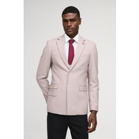 Strukturierter Slim-Fit Twill-Blazer - Malve - 42, Malve von boohooman