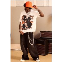 Super lockere Jeans mit Stickerei - Schwarz - 34R, Schwarz von boohooman