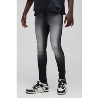 Super Skinny Stretch Skinny Jeans - Grau - 36R, Grau von boohooman