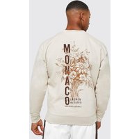 Sweatshirt mit Monaco-Print von boohooman