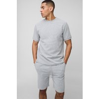 T-Shirt-Set in Kontrast-Optik - Grau - M, Grau T-Shirt-Set in Kontrast-Optik - Grau - M, Grau von boohooman