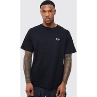 T-Shirt mit Homme-Stickerei - Schwarz - XL, Schwarz von boohooman