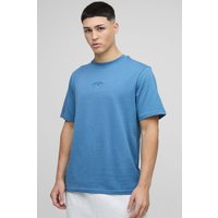 T-Shirt mit Man-Detail - Blau - XS, Blau von boohooman