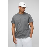 T-Shirt mit Man-Stickerei - Grau - XS, Grau T-Shirt mit Man-Stickerei - Grau - XS, Grau von boohooman