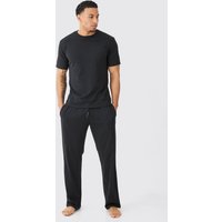 Loungewear-Set aus T-Shirt & Unterteil - Schwarz - XS, Schwarz Loungewear-Set aus T-Shirt & Unterteil - Schwarz - XS, Schwarz von boohooman