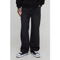 Tall lockere Jeans mit Strass - Schwarz - 32, Schwarz von boohooman