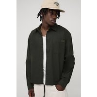 Tall B Embroidered Boxy Oversized Bungee Hem Poplin Shirt - Khaki - S, Khaki Tall B Embroidered Boxy Oversized Bungee Hem Poplin Shirt - Khaki - S, Khaki von boohooman