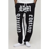 Tall lockere Limited Edition Jogginghose mit rohem Saum - Schwarz - XL, Schwarz von boohooman