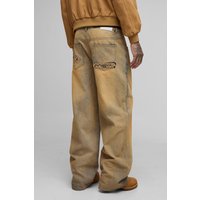 Tall lockere Jeans mit Sternen-Applikation - Grau - 38, Grau Tall lockere Jeans mit Sternen-Applikation - Grau - 38, Grau von boohooman