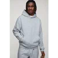 Tall kastiger Basic Hoodie - Grau - M, Grau von boohooman