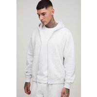 Tall Basic Boxy Zip Through Hoodie - Grau - XL, Grau von boohooman