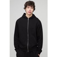 Tall Basic Hoodie mit Reißverschluss - Schwarz - 2XL, Schwarz Tall Basic Hoodie mit Reißverschluss - Schwarz - 2XL, Schwarz von boohooman