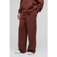 Tall Basic Jogginghose mit extrem weitem Bein - Braun - S, Braun von boohooman