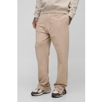 Tall Basic Jogginghose mit geteiltem Saum - Braun - L, Braun von boohooman