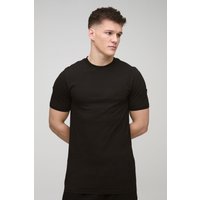 Tall Basic Muscle-Fit T-Shirt - Schwarz - M, Schwarz von boohooman