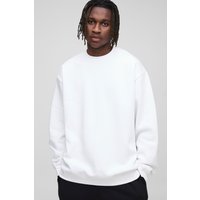 Tall Basic Oversize Rundhals-Sweatshirt - Weiß - M, Weiß von boohooman