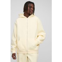 Tall Basic Oversize Hoodie mit Reißverschluss - Gelb - XL, Gelb von boohooman