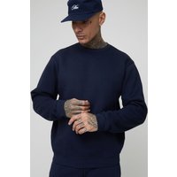 Tall Basic Rundhals-Sweatshirt - Blau - 2XL, Blau von boohooman