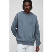 Tall Basic Rundhals-Sweatshirt - Grau - S, Grau von boohooman