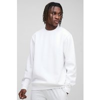 Tall Basic Regular Fit Crew Neck Sweatshirt - Weiß - S, Weiß Tall Basic Regular Fit Crew Neck Sweatshirt - Weiß - S, Weiß von boohooman